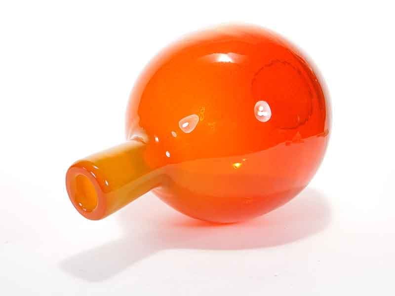 Bottle Vase Alicja, orange, soda-lime glass, by Z. Horbowy, Huta Szkła 'Sudety', Poland, 1970s. - 349440