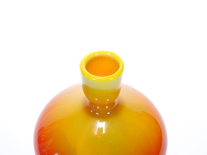 Bottle Alicja, orange yellow, soda-lime glass, by Z. Horbowy, Huta Szkła 'Sudety', Poland, 1970s. - 349477