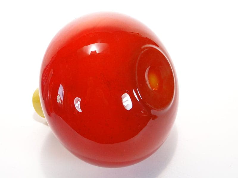 Bottle Alicja, orange yellow, soda-lime glass, by Z. Horbowy, Huta Szkła 'Sudety', Poland, 1970s. - 349480