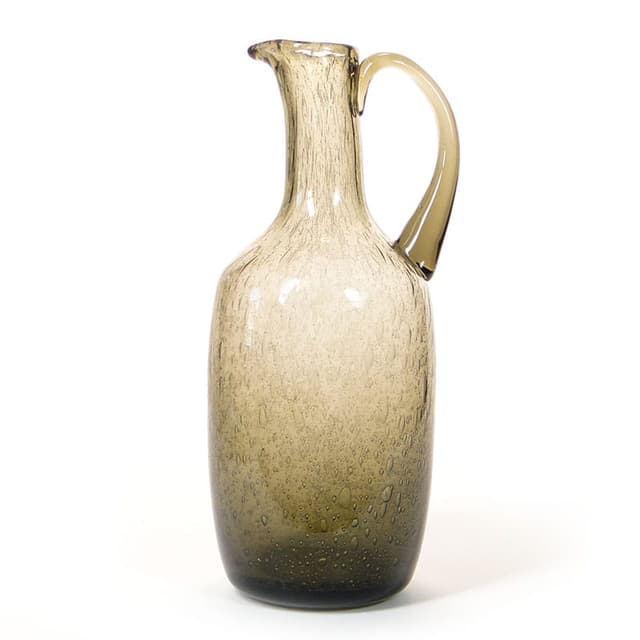 Pitcher Antico, smoky brown soda-lime glass, by Z. Horbowy, Huta Sudety, Poland, 1970s. - DIMENSION