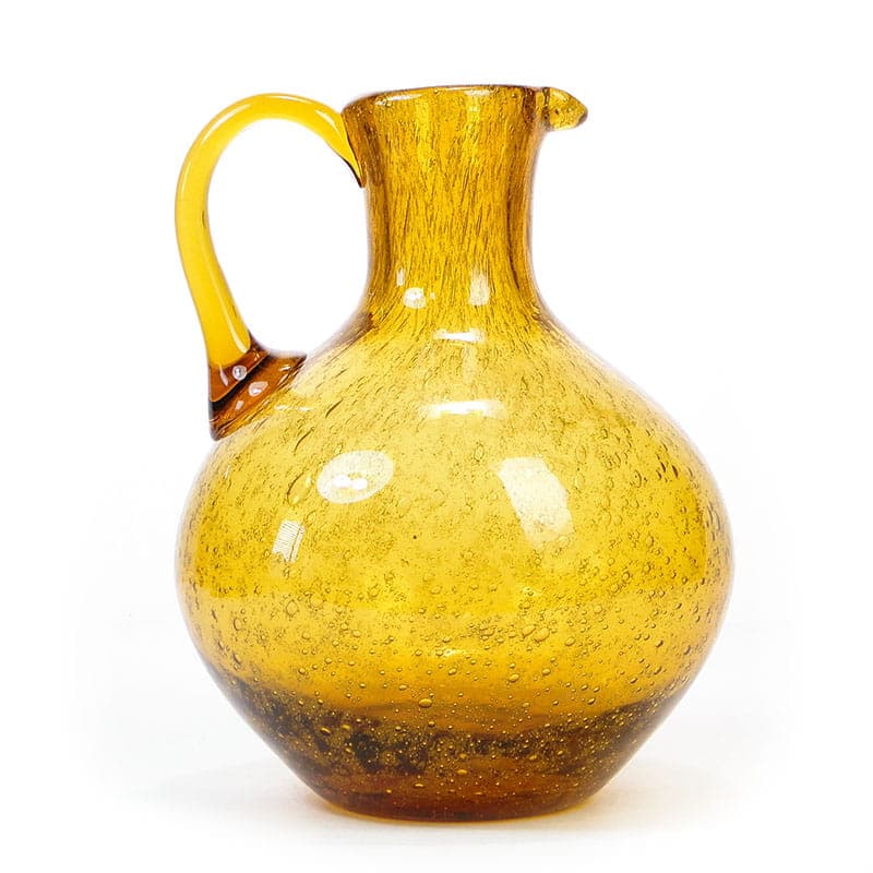 Pitcher Antico, amber soda-lime glass, by Z. Horbowy, Poland, 1970s. - 349498
