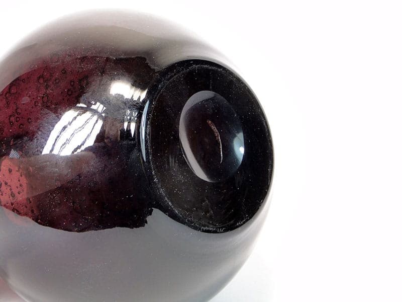 Carafe Antico, aubergine-burgundy soda-lime glass, by Z. Horbowy, Poland, 1970s. - 349507