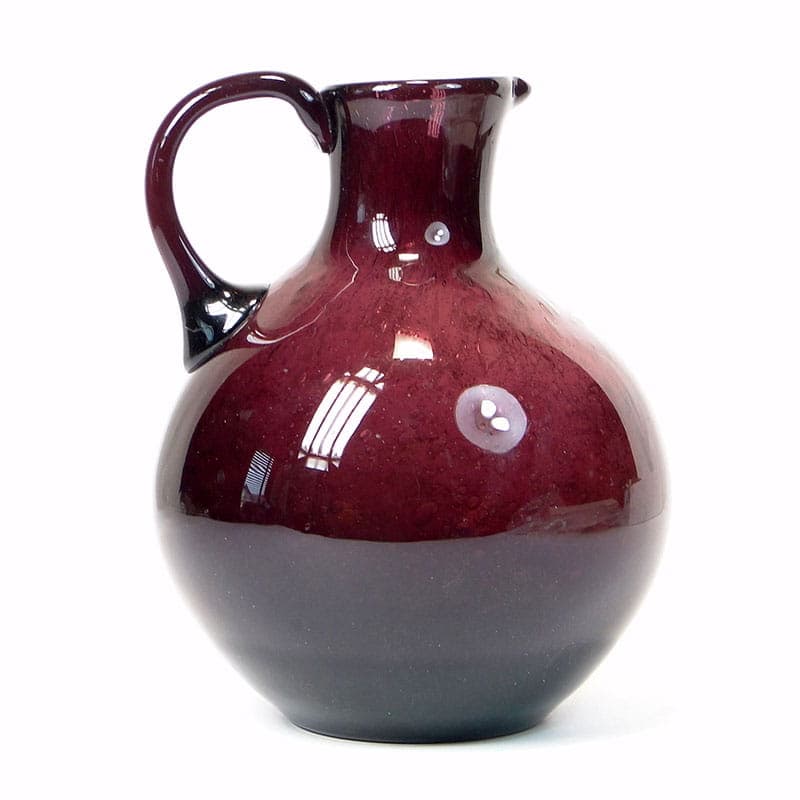 Carafe Antico, aubergine-burgundy soda-lime glass, by Z. Horbowy, Poland, 1970s. - 349503