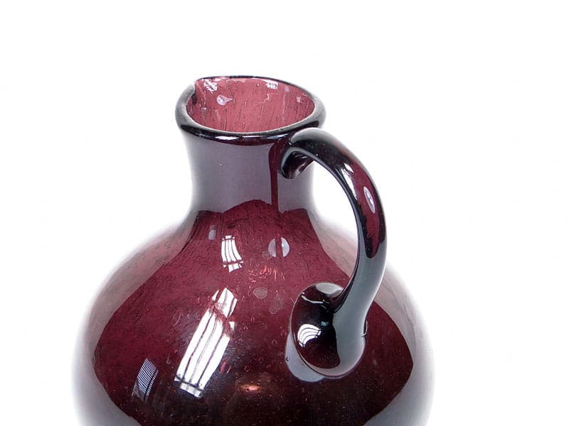 Carafe Antico, aubergine-burgundy soda-lime glass, by Z. Horbowy, Poland, 1970s. - 349505