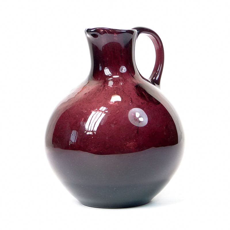 Carafe Antico, aubergine-burgundy soda-lime glass, by Z. Horbowy, Poland, 1970s. - 349506
