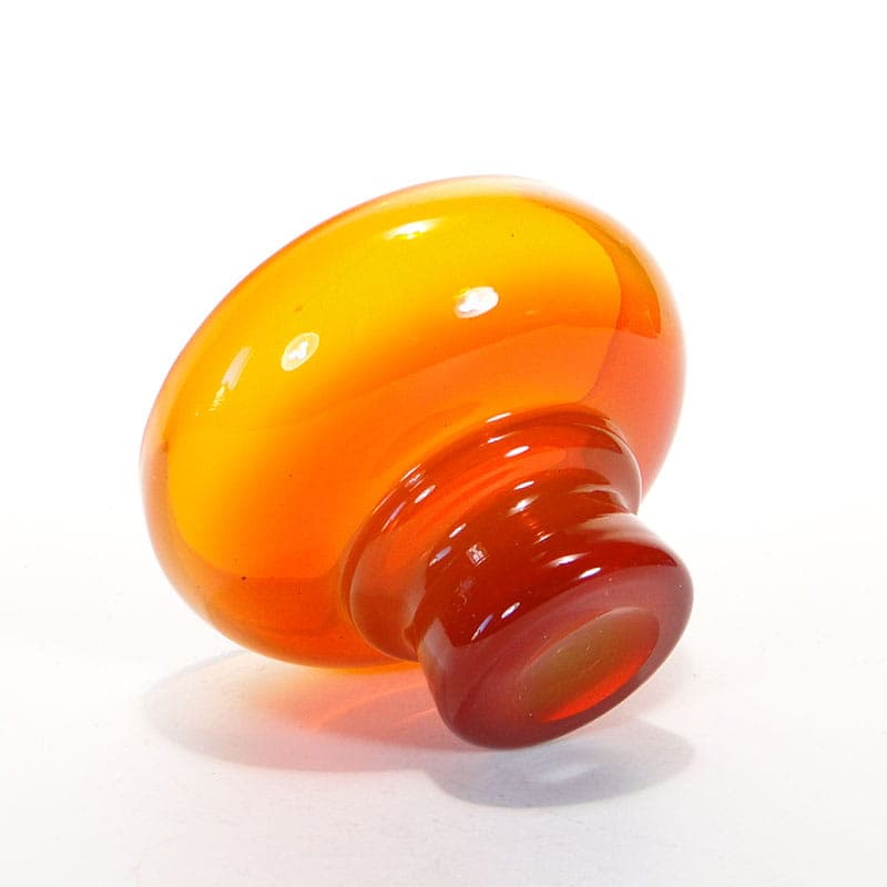 Modernist bowl, orange soda-lime glass, by Z. Horbowy, Poland, 1970s. - 349512