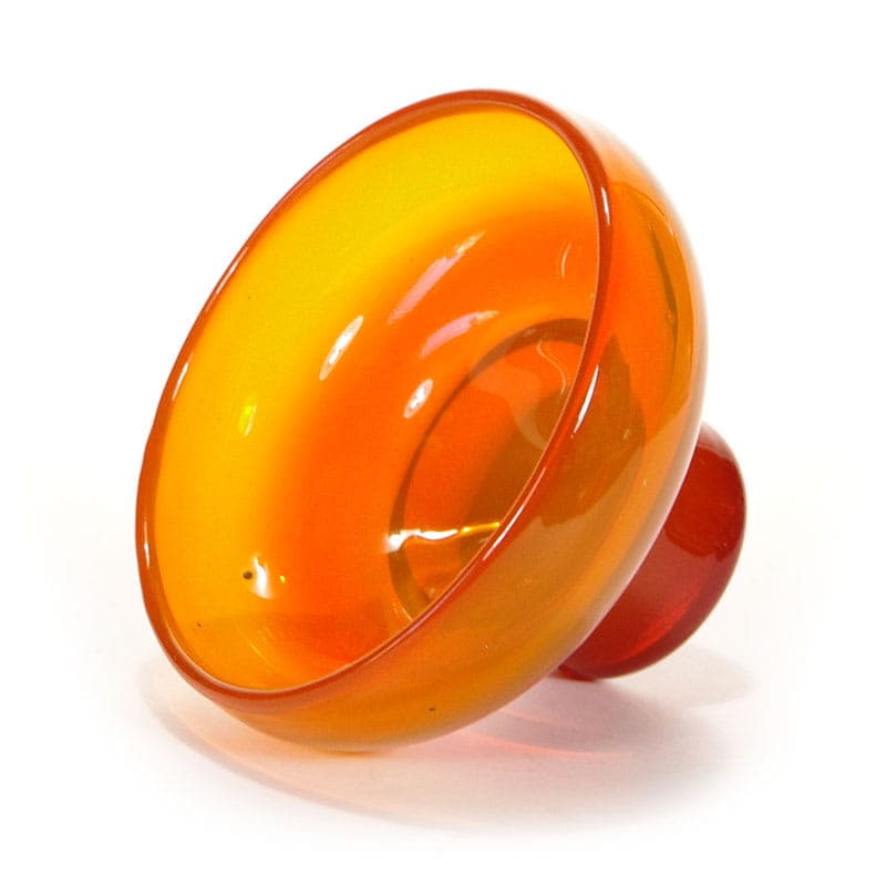 Modernist bowl, orange soda-lime glass, by Z. Horbowy, Poland, 1970s. - 349511