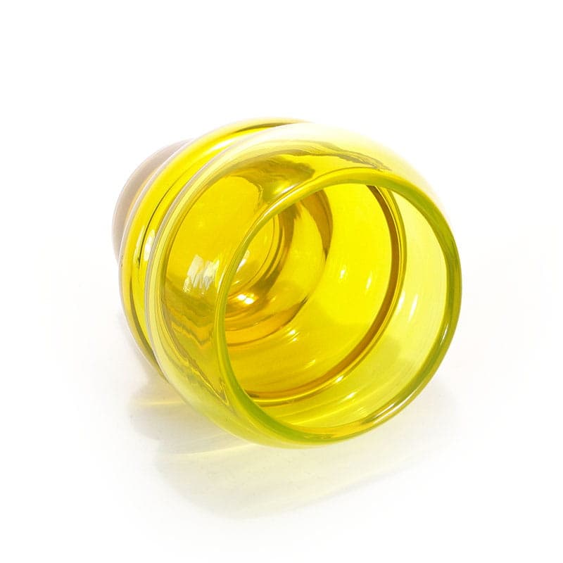 Vase Izolator, yellow transparent, soda-lime glass, by Z. Horbowy, Huta Szkła Artystycznego Barbara, Poland, 1970s. - 349519