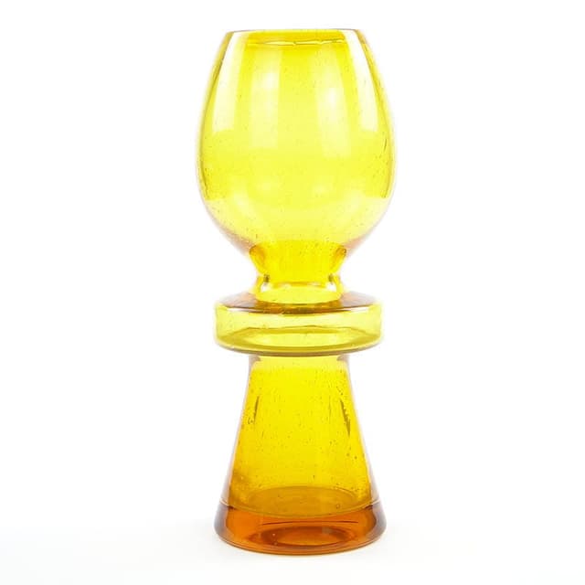 Vase Izolator, yellow orange, soda-lime glass, by Z. Horbowy, Poland, 1970s - DIMENSION