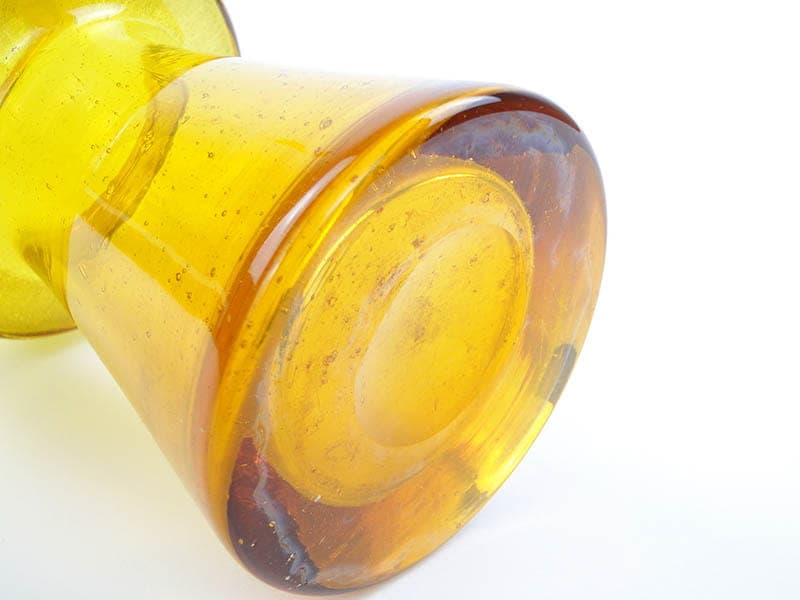 Vase Izolator, yellow orange, soda-lime glass, by Z. Horbowy, Poland, 1970s - 349536