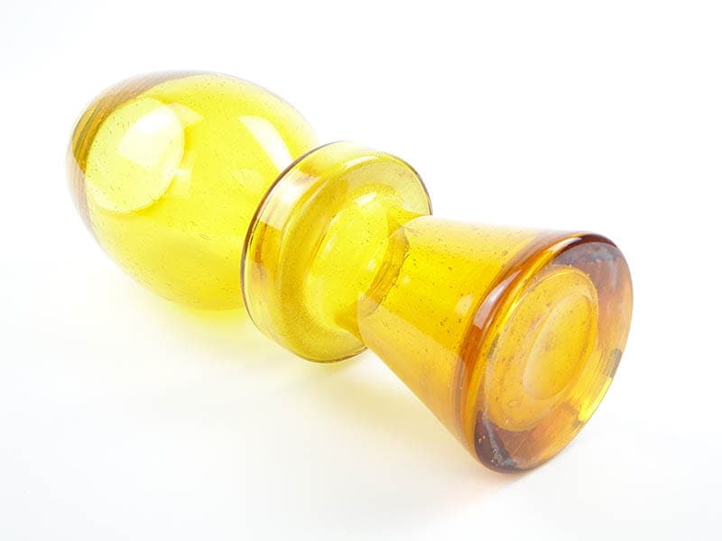 Vase Izolator, yellow orange, soda-lime glass, by Z. Horbowy, Poland, 1970s - 349535