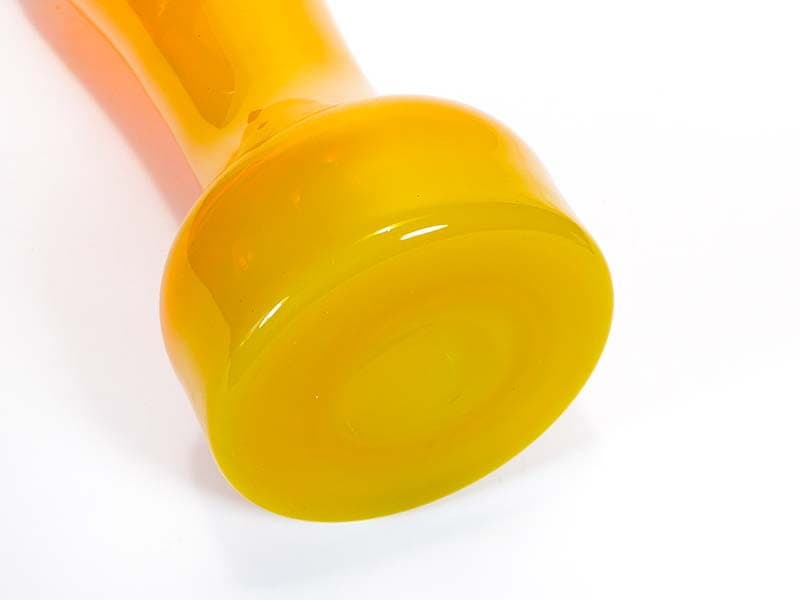 Vase Amphora, yellow, soda-lime glass, by Z. Horbowy, Poland, 1970s. - 349550
