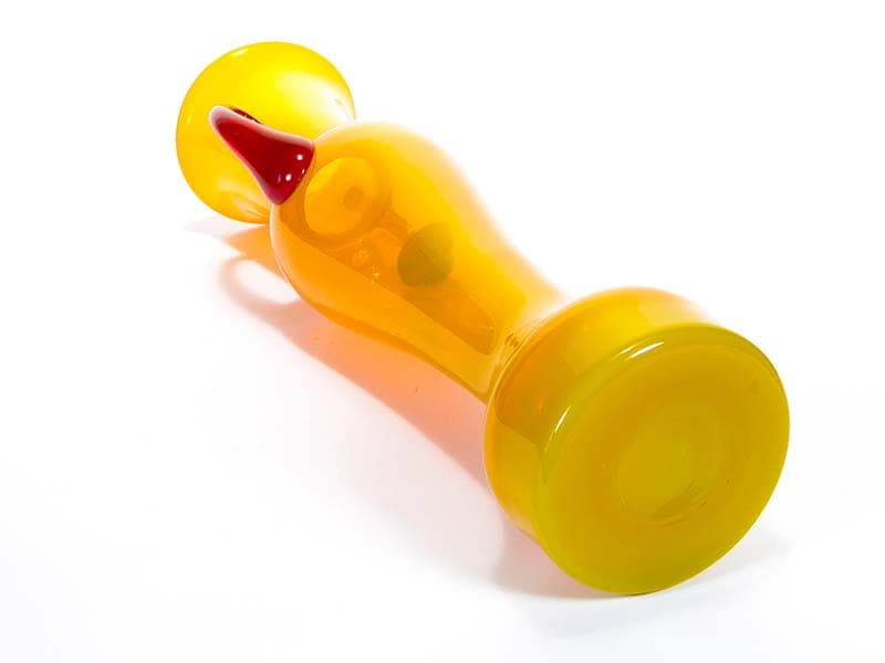 Vase Amphora, yellow, soda-lime glass, by Z. Horbowy, Poland, 1970s. - 349548