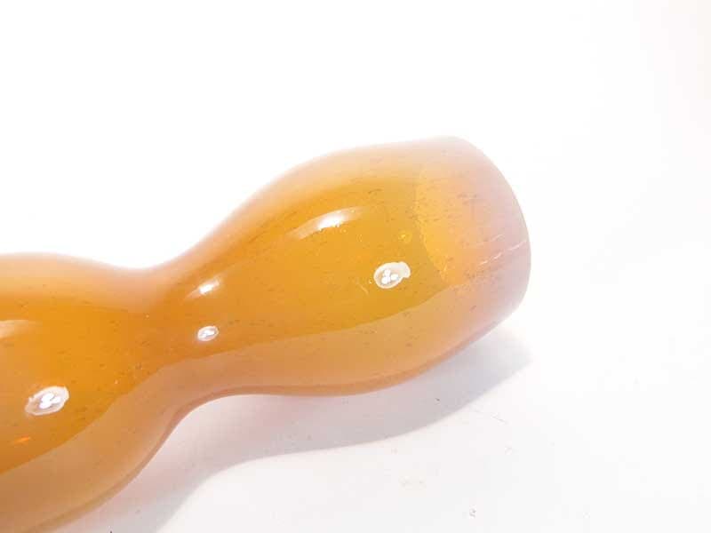 Vase Klepsydra, orange white transparent, soda-lime glass, by Z. Horbowy, Huta Szkła ‘Sudety’, Poland, 1970s. - 349570
