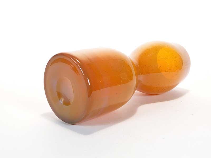 Vase Klepsydra, orange white transparent, soda-lime glass, by Z. Horbowy, Huta Szkła ‘Sudety’, Poland, 1970s. - 349569