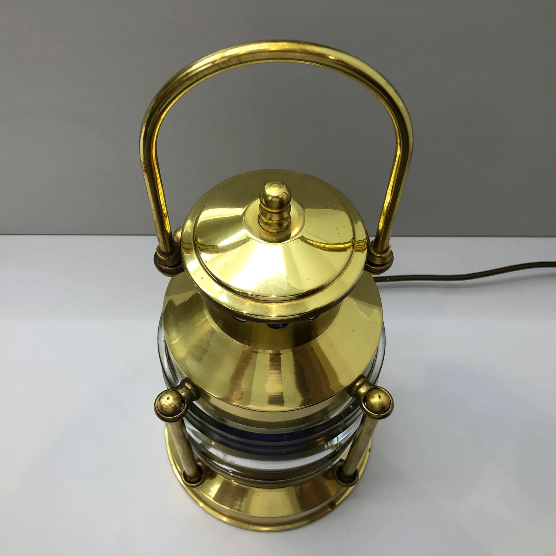 Lampa stołowa Lampion, mosiądz złoty, V.L.S Leuchten, Niemcy, lata 70. - 25984