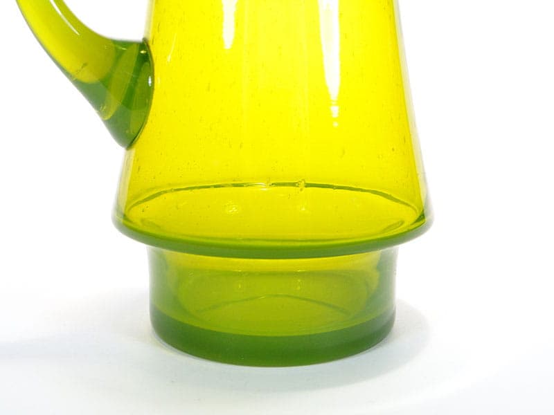 Pitcher, lime green, soda-lime glass, by Z. Horbowy, Huta Szkła 'Barbara', Poland, 1970s - 349627