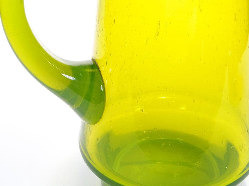 Pitcher, lime green, soda-lime glass, by Z. Horbowy, Huta Szkła 'Barbara', Poland, 1970s - 349626