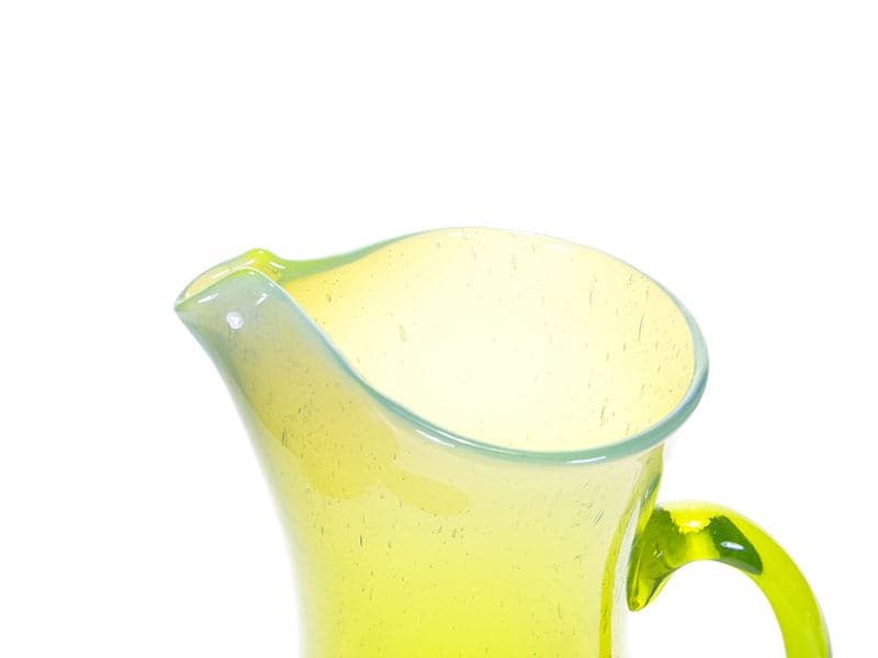 Pitcher, lime green, soda-lime glass, by Z. Horbowy, Huta Szkła 'Barbara', Poland, 1970s - 349623