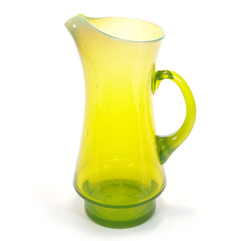 Pitcher, lime green, soda-lime glass, by Z. Horbowy, Huta Szkła 'Barbara', Poland, 1970s - 349622