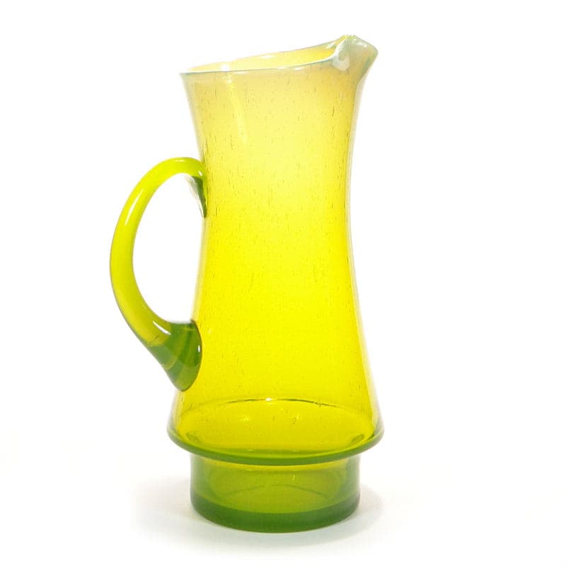 Pitcher, lime green, soda-lime glass, by Z. Horbowy, Huta Szkła 'Barbara', Poland, 1970s - 349624