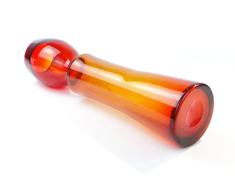 Vase Marry, red orange, soda-lime glass, by Z. Horbowy, Huta Szkła 'Barbara', Poland, 1970s - 349675