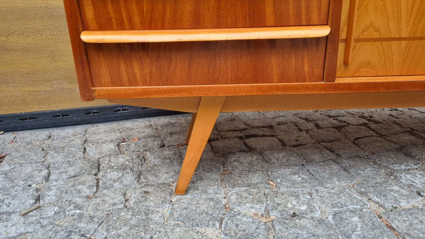 Sideboard, brown, wood, plywood, Czechoslovakia, 1960s. - 349695