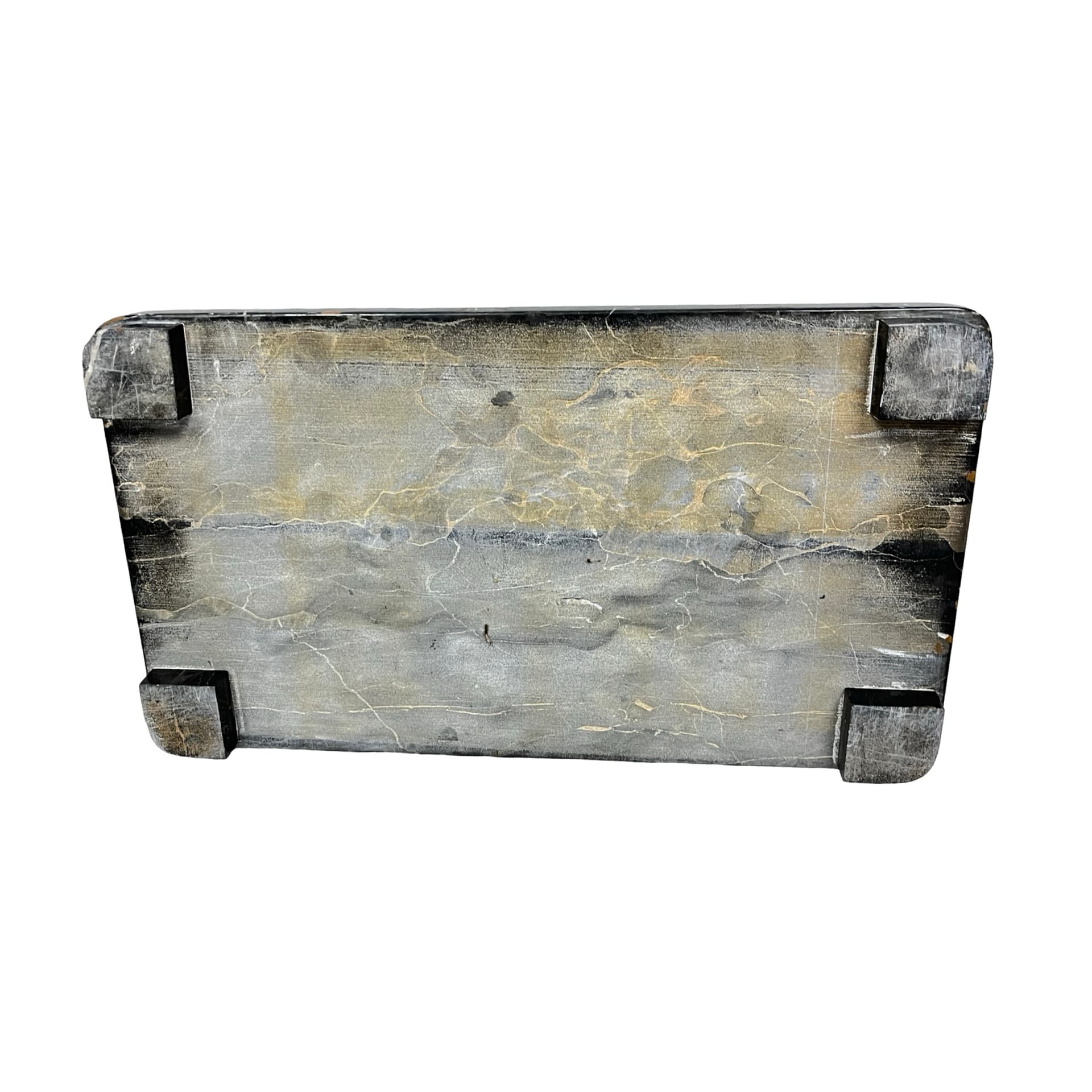 Desk set Art Deco, Nero Portoro marble black gold beige, brass, Italy, 1930s. - 349761