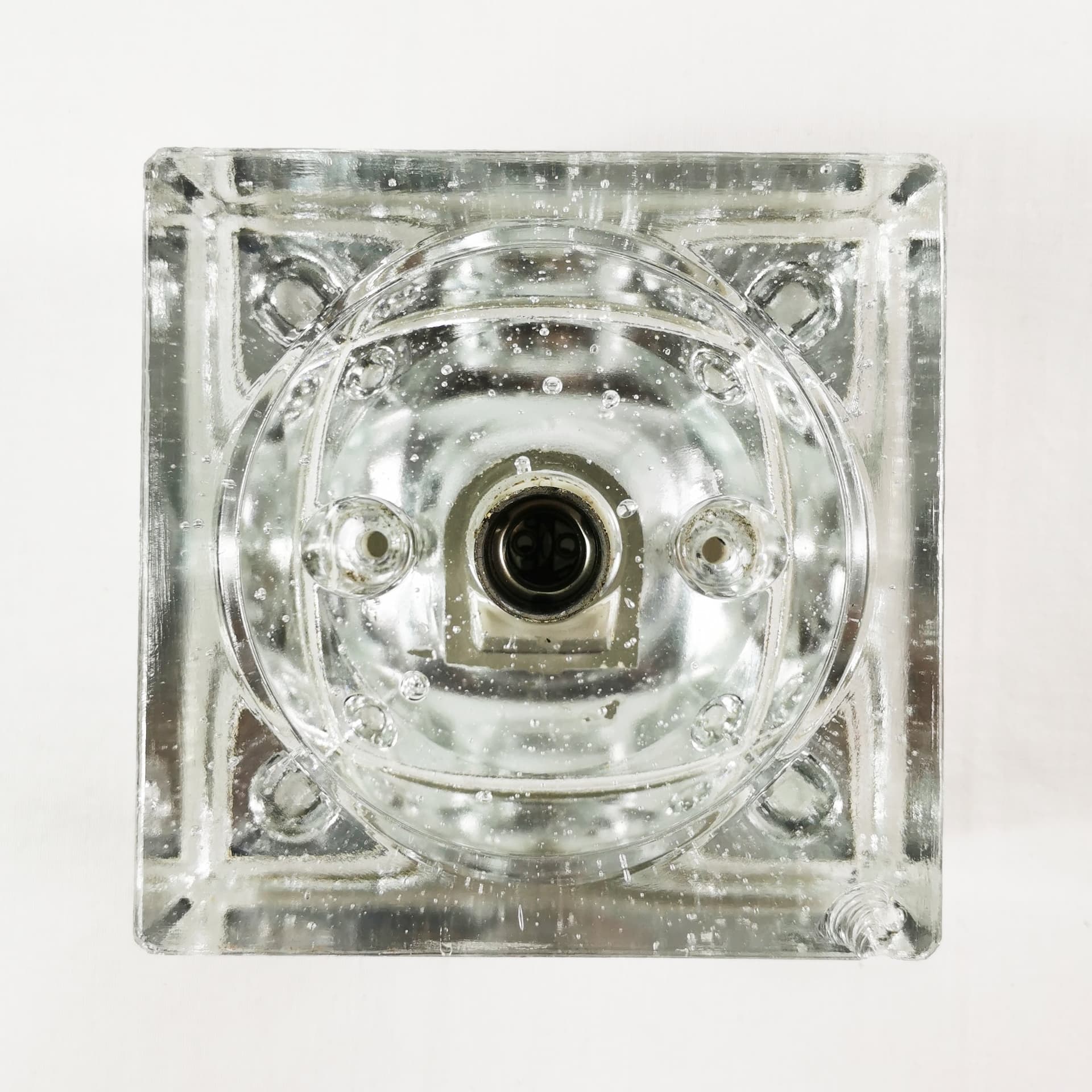 Set of five wall sconces Ice Cubes, transparent glass, by L. Beilharz, Muller & Zimmer, Germany, 1970s. - 349777