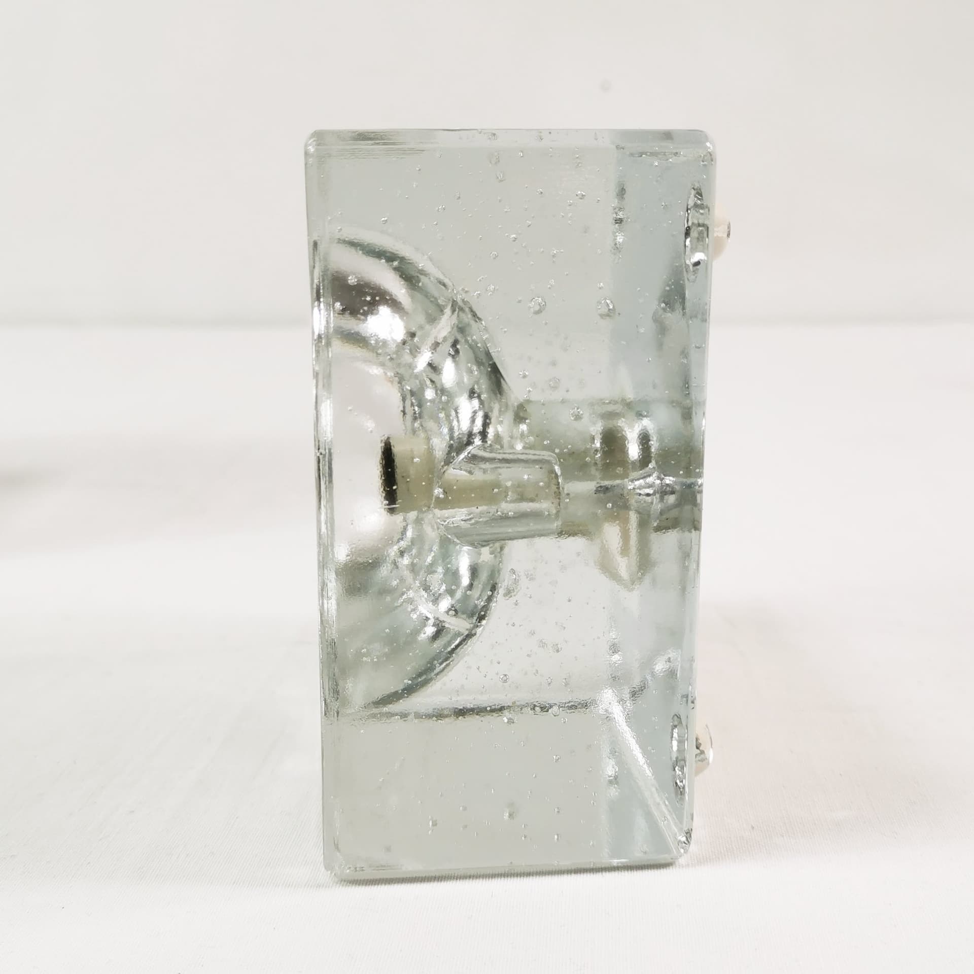 Set of five wall sconces Ice Cubes, transparent glass, by L. Beilharz, Muller & Zimmer, Germany, 1970s. - 349767