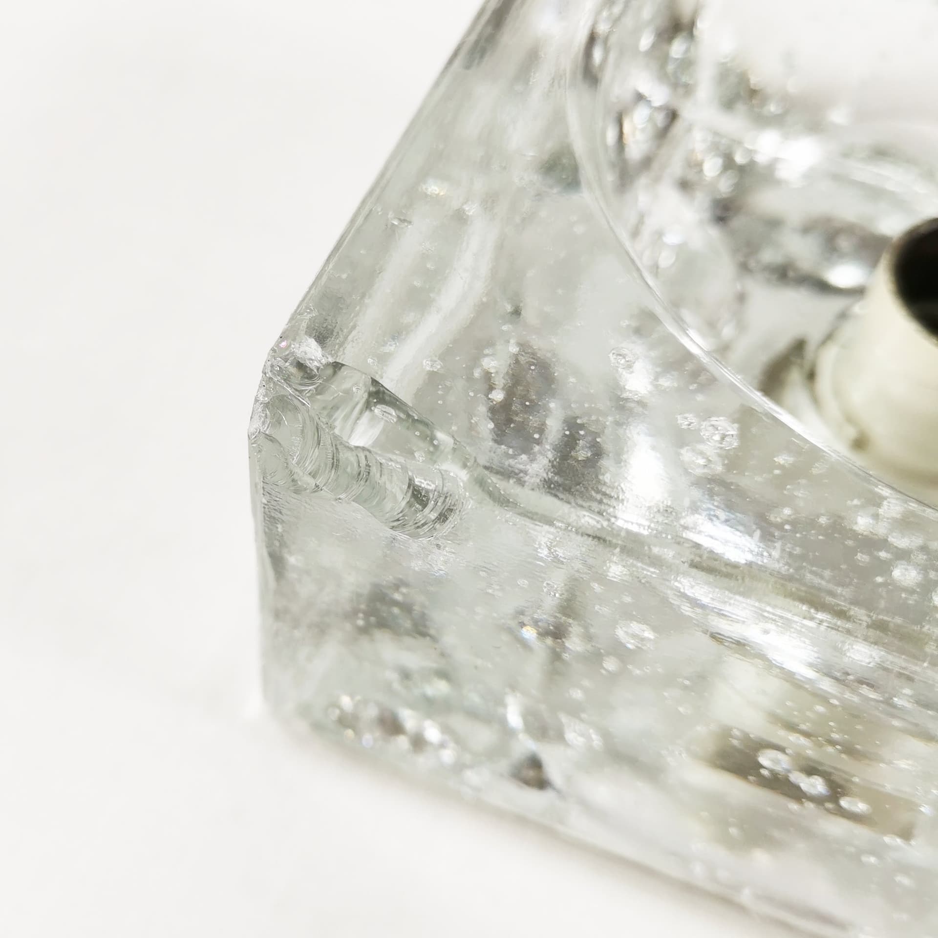 Set of five wall sconces Ice Cubes, transparent glass, by L. Beilharz, Muller & Zimmer, Germany, 1970s. - 349771