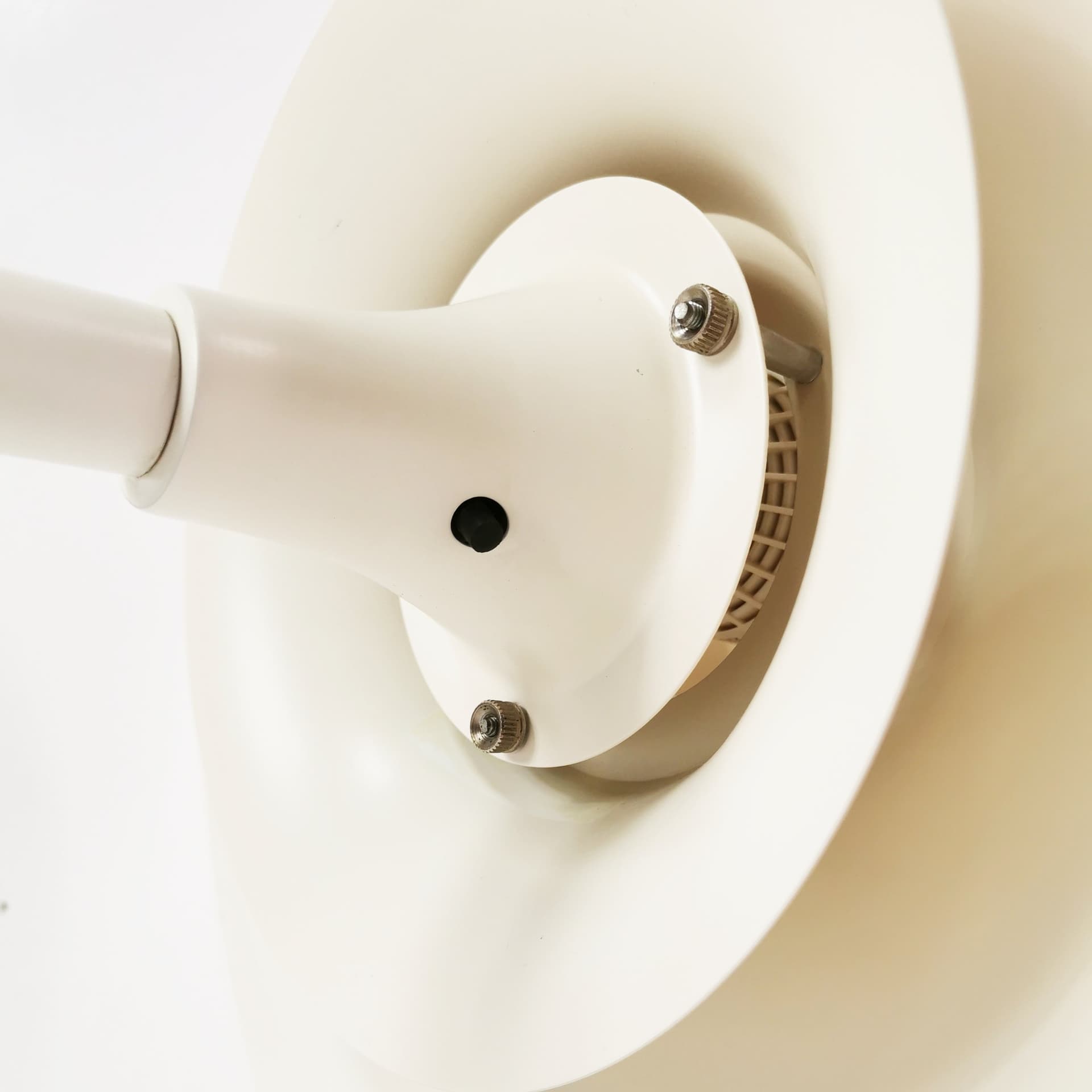 Floor lamp, white metal, Lyfa, Denmark, 1970s. - 349788