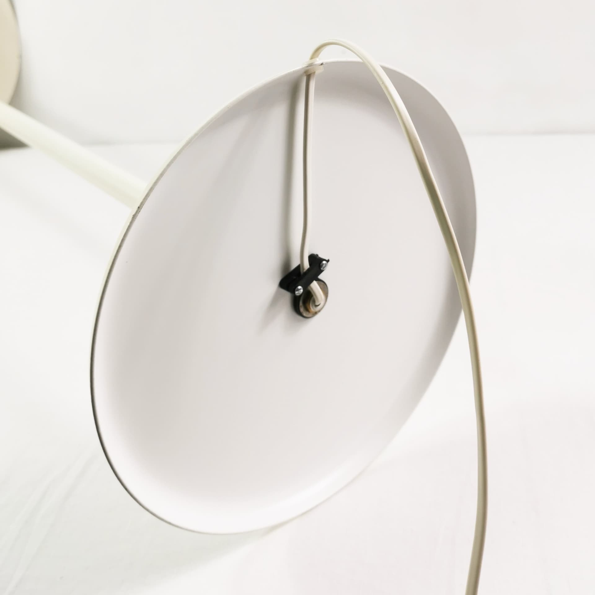 Floor lamp, white metal, Lyfa, Denmark, 1970s. - 349789