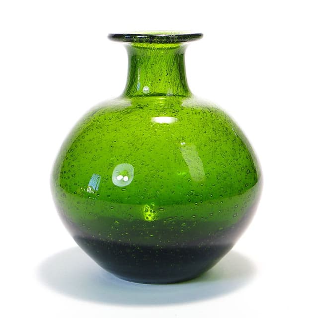 Bottle Vase Antico, green, soda-lime glass, by Z. Horbowy, Poland, 1970s - DIMENSION