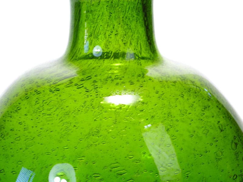 Bottle Vase Antico, green, soda-lime glass, by Z. Horbowy, Poland, 1970s - 349826
