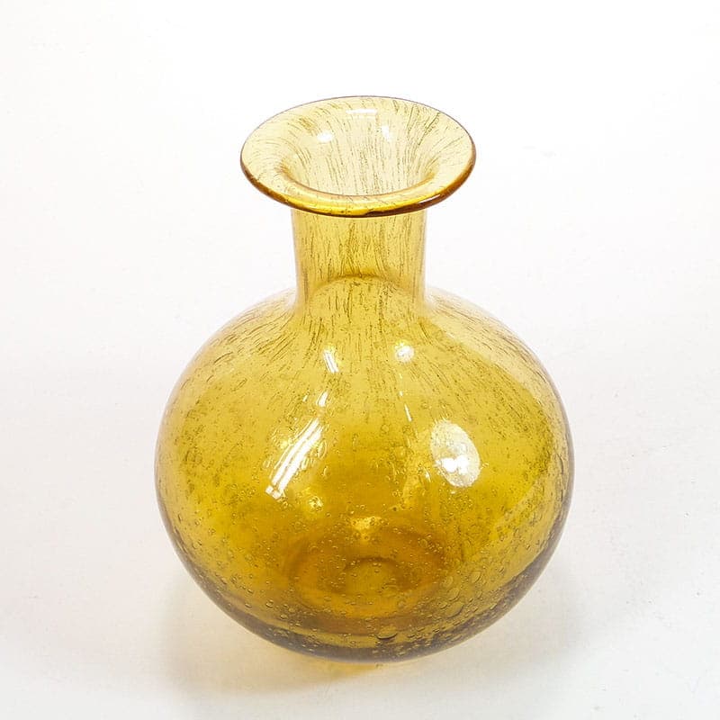 Bottle vase Antico, yellow gold transparent, soda-lime glass, by Z. Horbowy, Huta Szkła 'Sudety', Poland, 1970s. - 349835