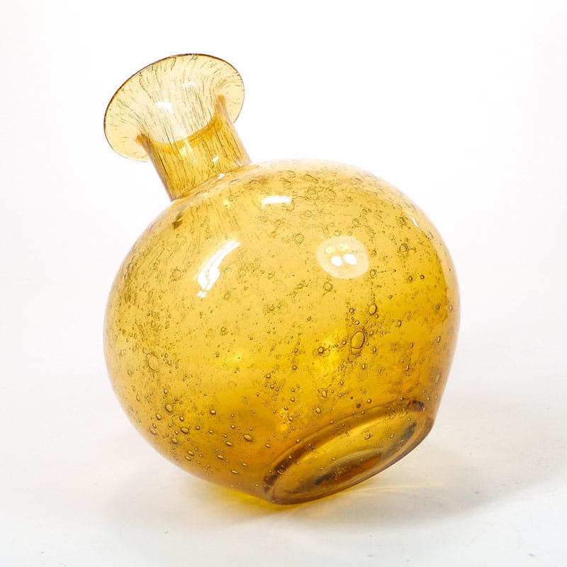 Bottle vase Antico, yellow gold transparent, soda-lime glass, by Z. Horbowy, Huta Szkła 'Sudety', Poland, 1970s. - 349837