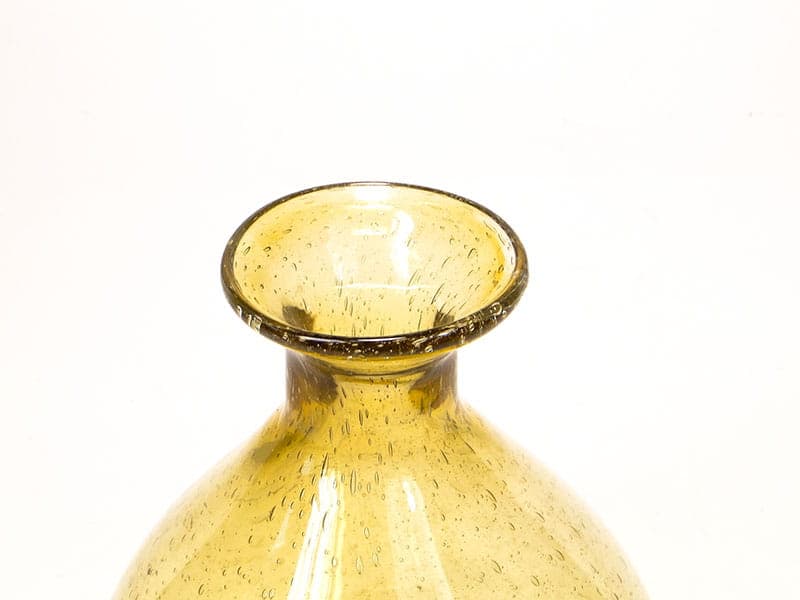 Bottle vase Antico, amber transparent glass, by Z. Horbowy, Poland, 1970s. - 349843