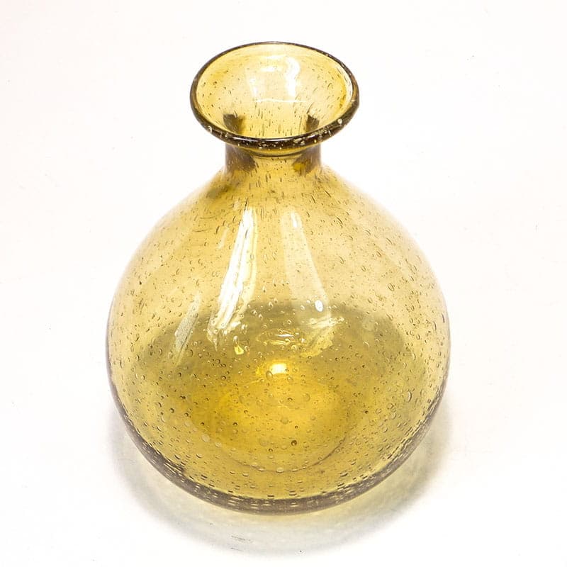 Bottle vase Antico, amber transparent glass, by Z. Horbowy, Poland, 1970s. - 349842