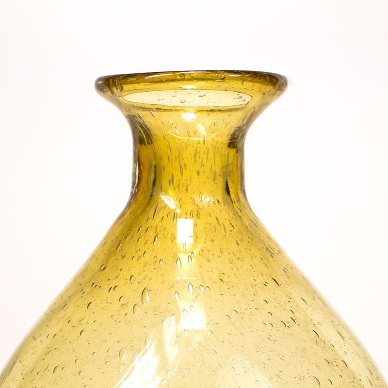 Bottle vase Antico, amber transparent glass, by Z. Horbowy, Poland, 1970s. - 349844