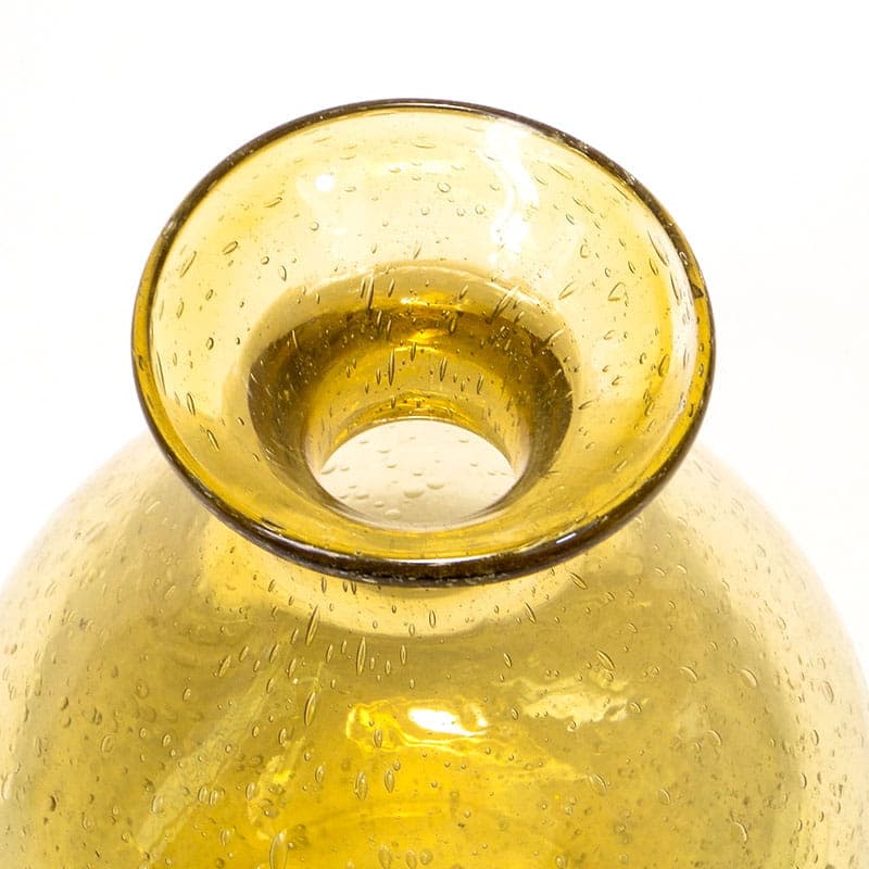 Bottle vase Antico, amber transparent glass, by Z. Horbowy, Poland, 1970s. - 349846