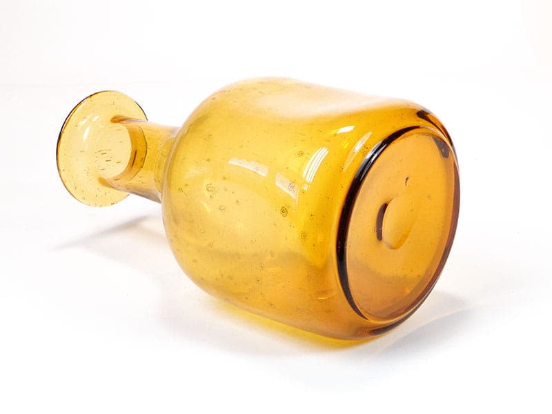 Bottle Vase Antico, orange gold soda-lime glass, by Z. Horbowy, Poland, 1970s - 349848