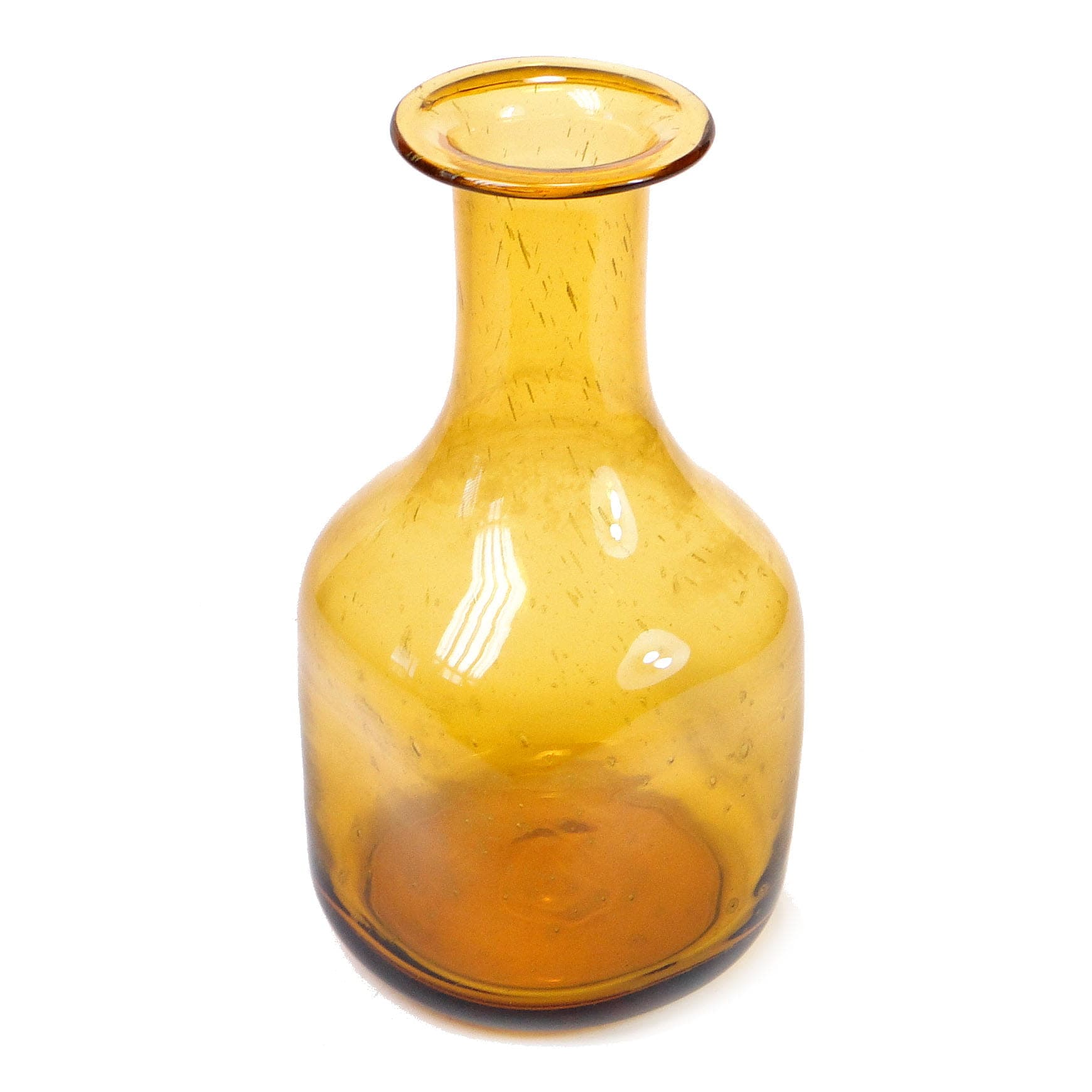 Bottle Vase Antico, orange gold soda-lime glass, by Z. Horbowy, Poland, 1970s - 349851