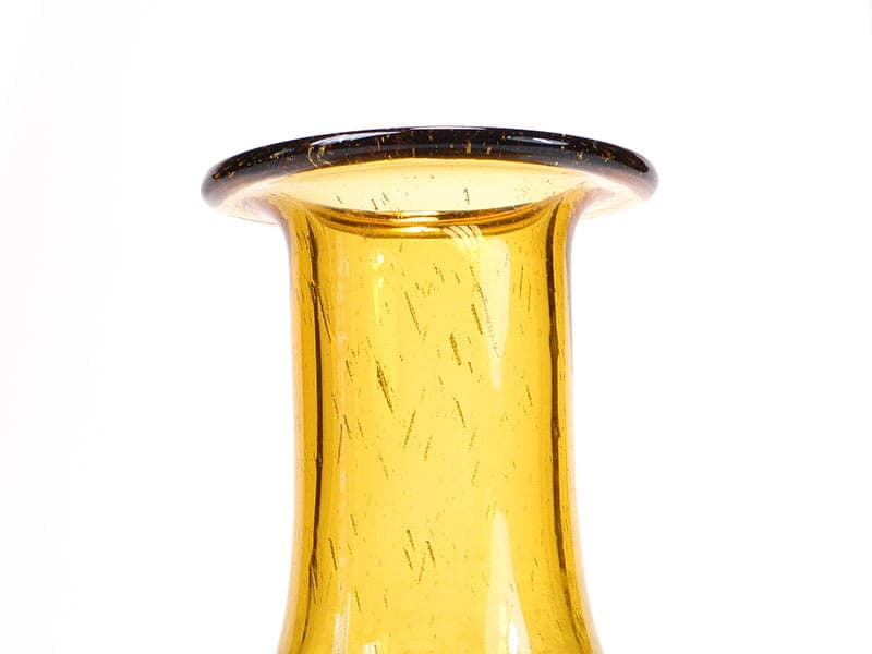 Bottle Vase Antico, orange gold soda-lime glass, by Z. Horbowy, Poland, 1970s - 349854