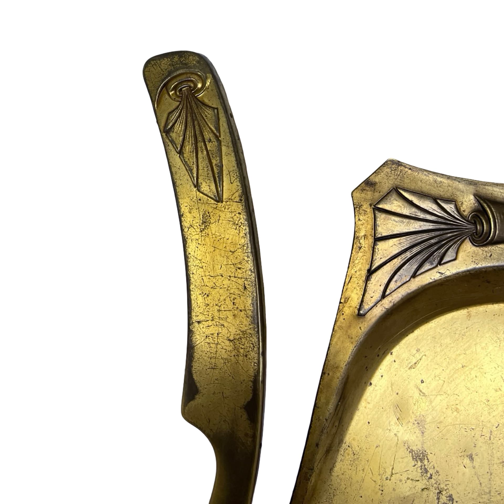 Crumb set Art Deco, gold brass, wood, Germany, 1920s. - 349878