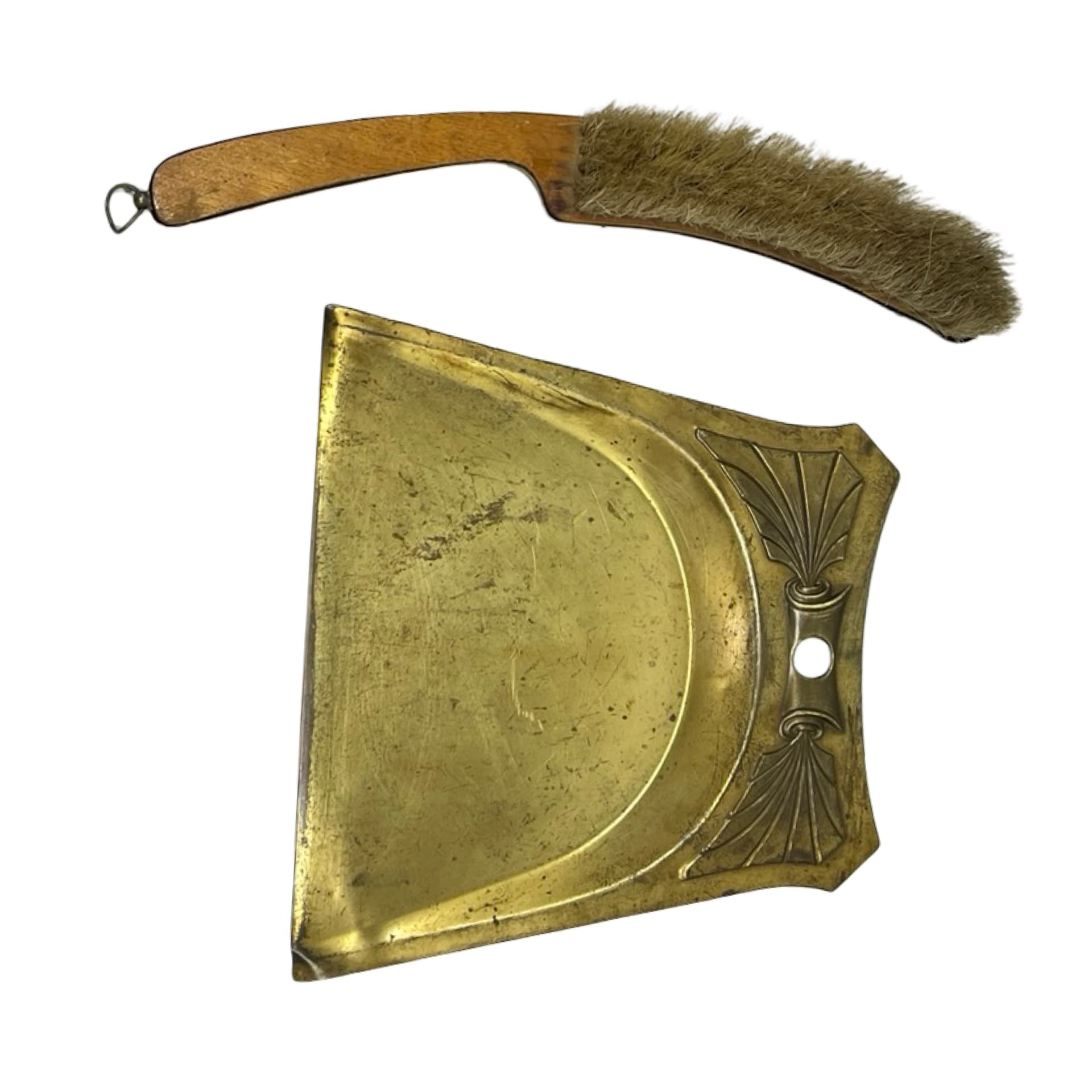 Crumb set Art Deco, gold brass, wood, Germany, 1920s. - 349884