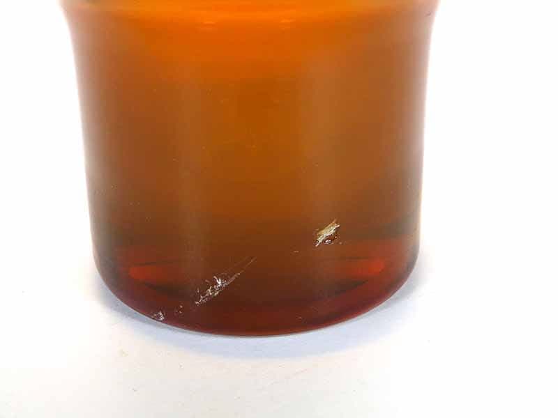 Vase, orange, glass, by K. Krawczyk, Huta Szkła Sudety, Poland, 1970s. - 349908