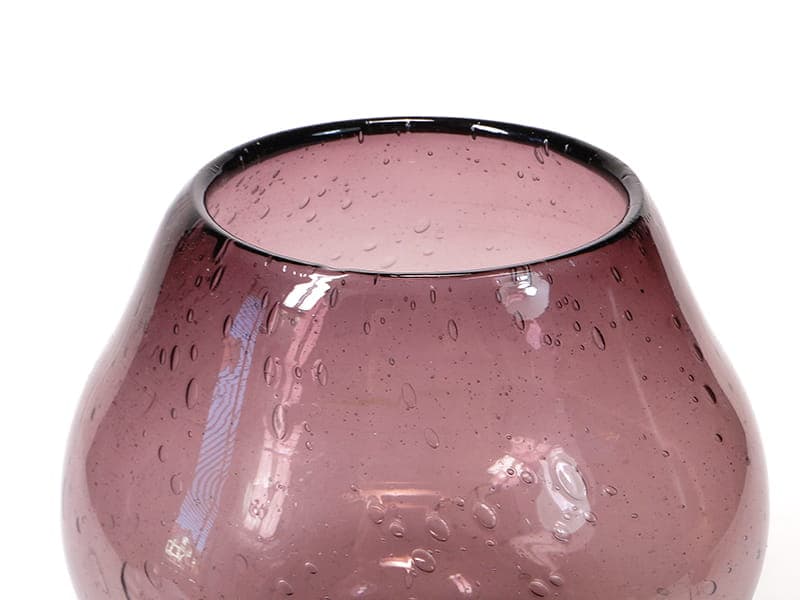 Vase Isolator, purple, soda-lime glass, by K. Krawczyk, Poland, 1970s. - 349919