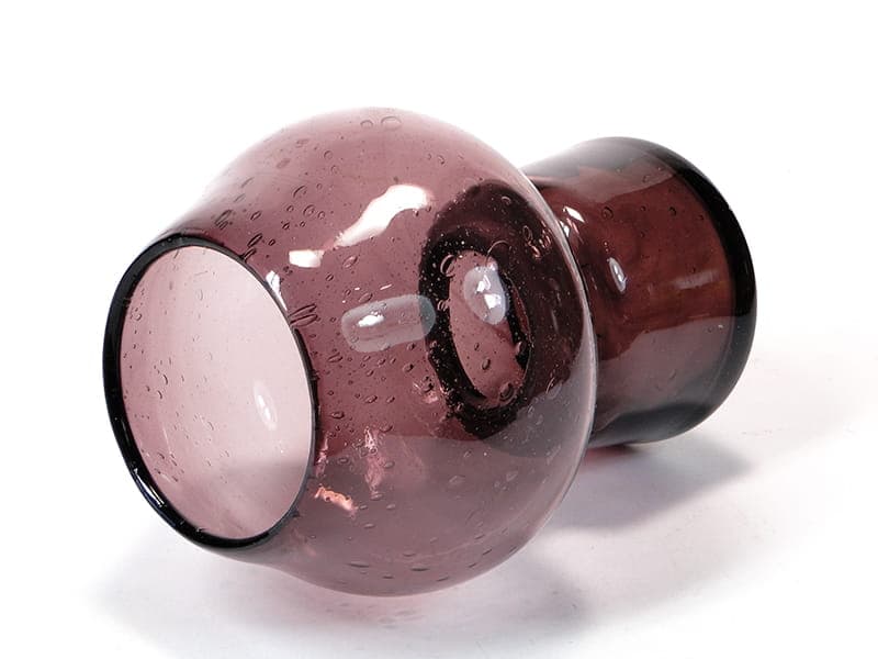 Vase Isolator, purple, soda-lime glass, by K. Krawczyk, Poland, 1970s. - 349921