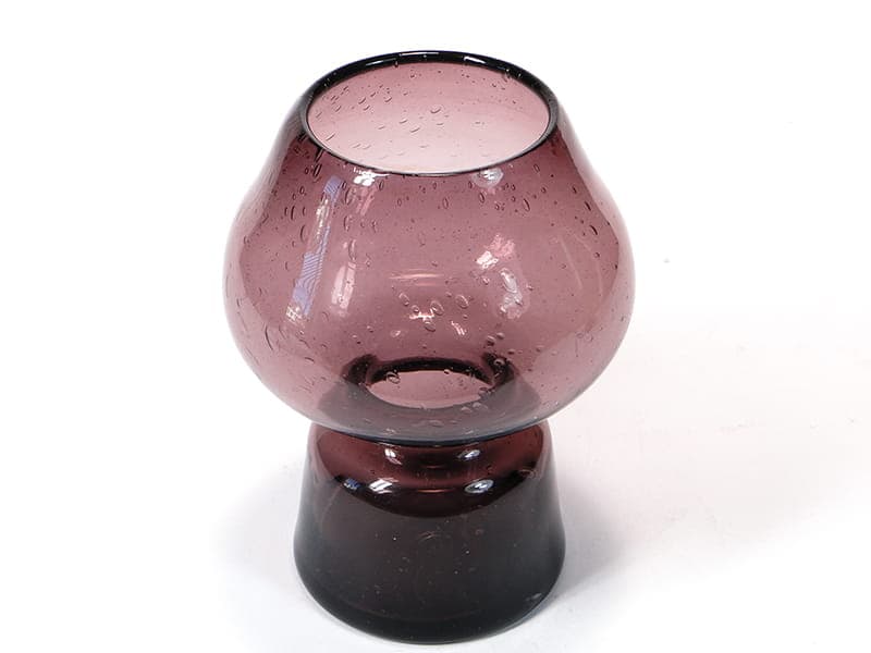 Vase Isolator, purple, soda-lime glass, by K. Krawczyk, Poland, 1970s. - 349916